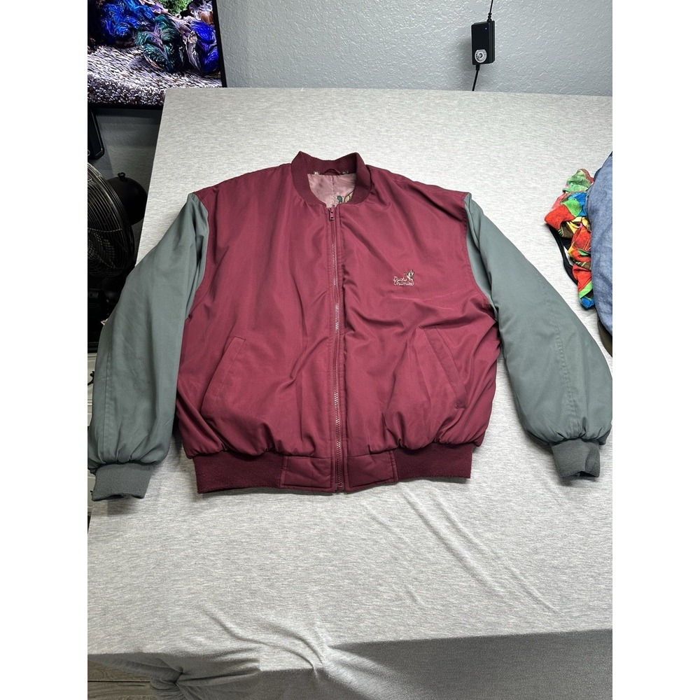 Ducks Unlimited Blue & Burgundy & Puffer Lightweight Zip Up Jacket Men's XL